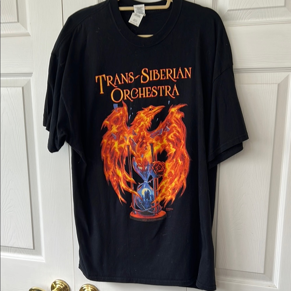Gildan Black Tee with Fiery Graphic